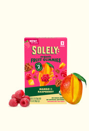 organic mango raspberry gummies with fruit