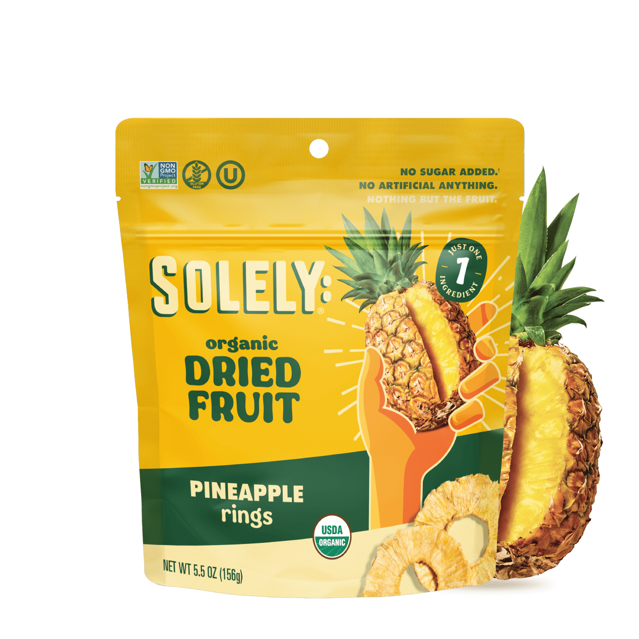 Organic Dried Pineapple Rings 5.5oz Solely