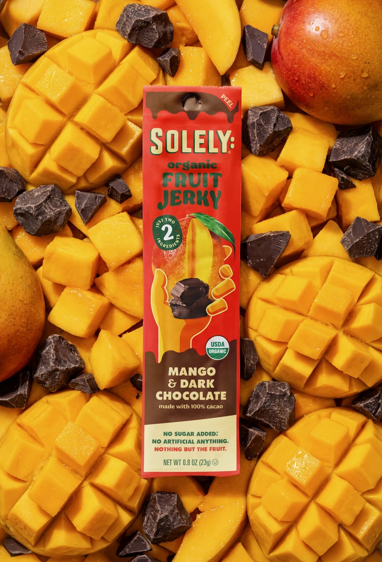 Organic Mango Chocolate Drizzled Fruit Jerky