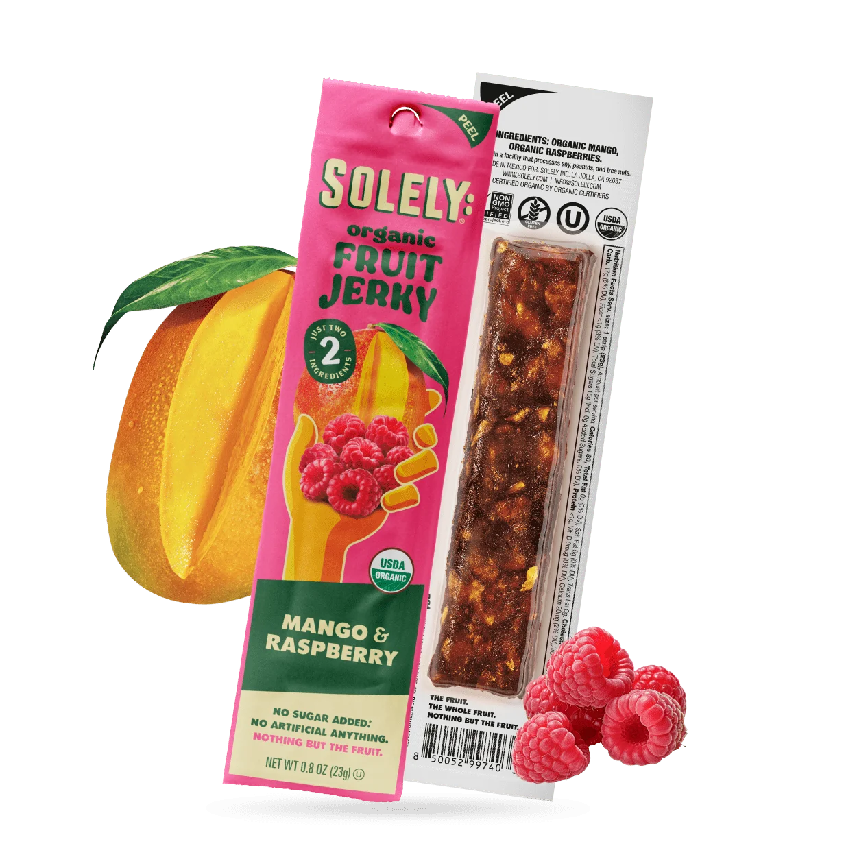 Organic Mango Raspberry Fruit Jerky – Solely