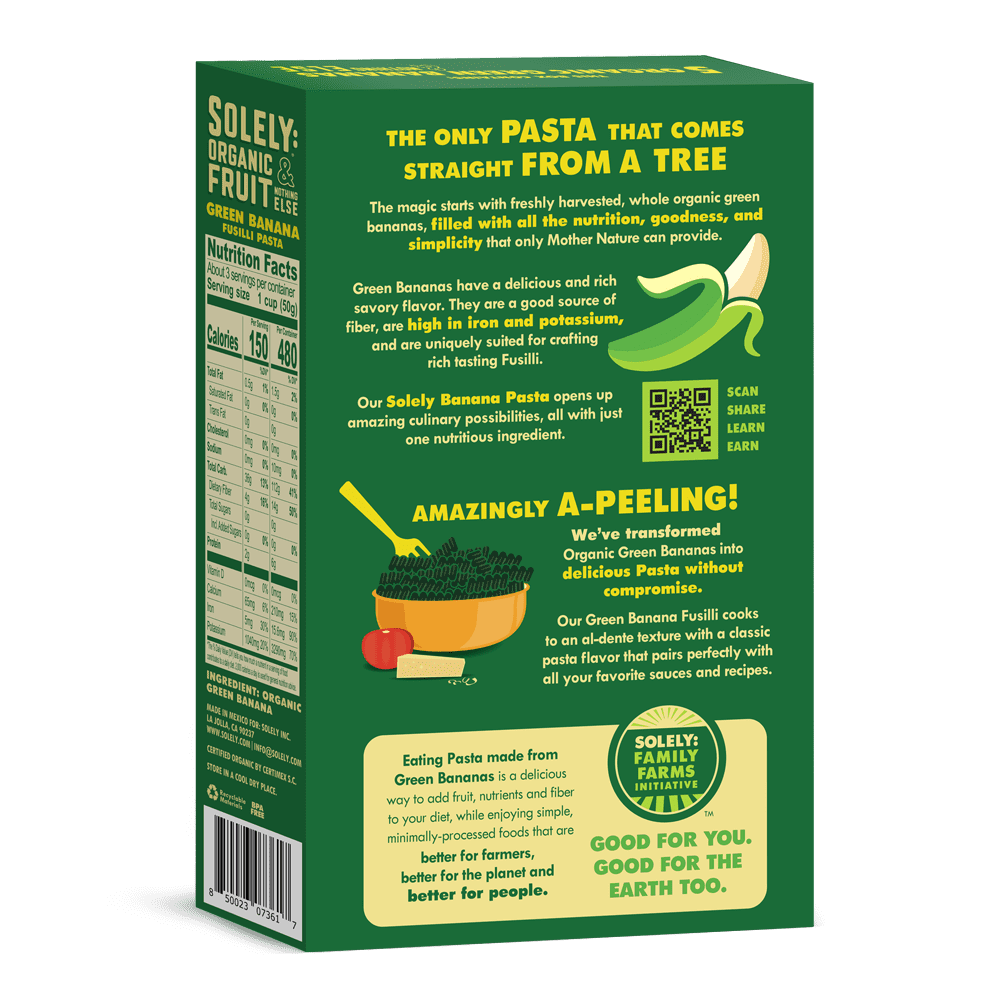 Organic Green Banana Fusilli Pasta Solely